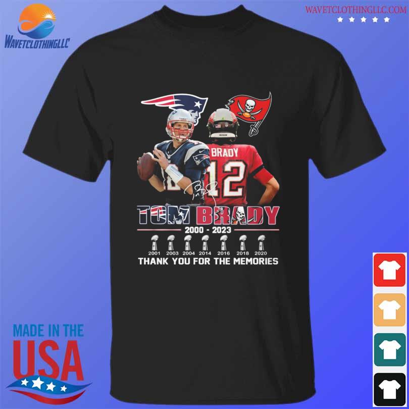 Official 12 Tom Brady new england Patriots tampa bay buccaneers thank you  for the memories shirt,tank top, v-neck for men and women