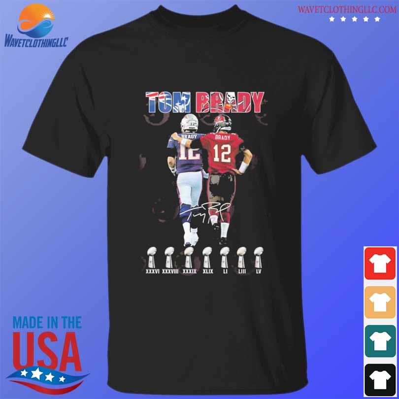 Thank You Tom Brady Patriots And Tom Brady buccaneers signature shirt,  hoodie, sweater, long sleeve and tank top