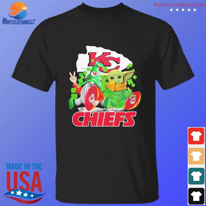 Gnomes and baby Yoda st patrick's day Kansas city Chiefs shirt, hoodie,  sweater, long sleeve and tank top