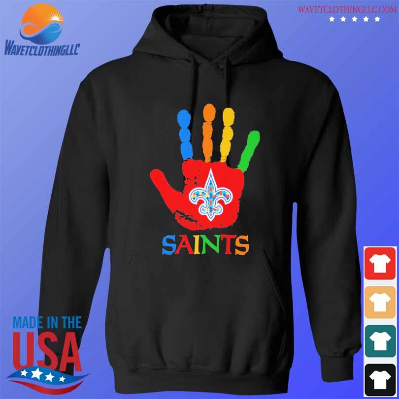 Official new Orleans Saints hand autism 2023 shirt, hoodie