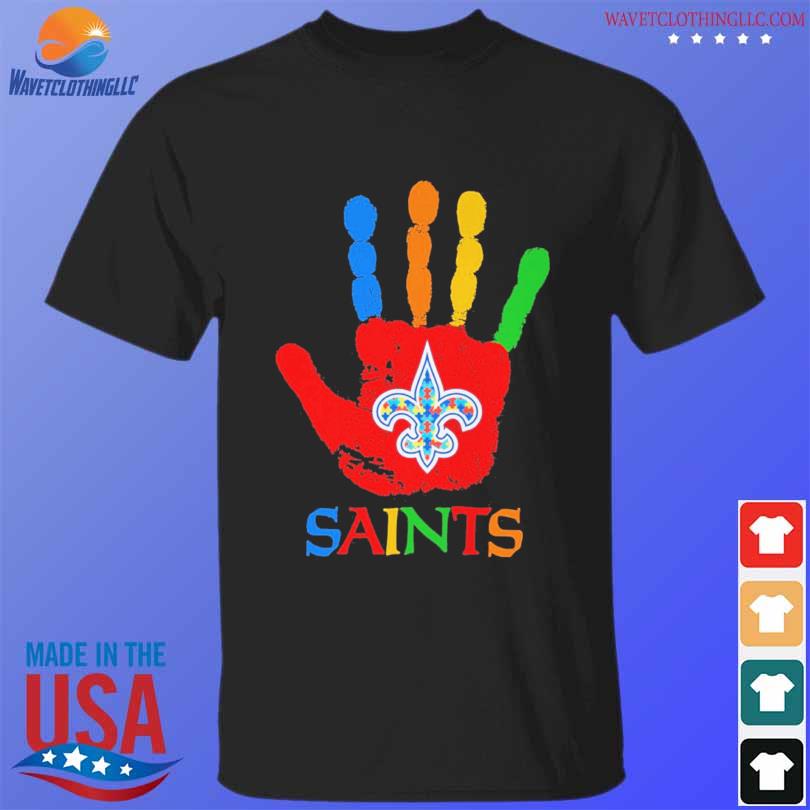 Official new Orleans Saints hand autism 2023 shirt, hoodie