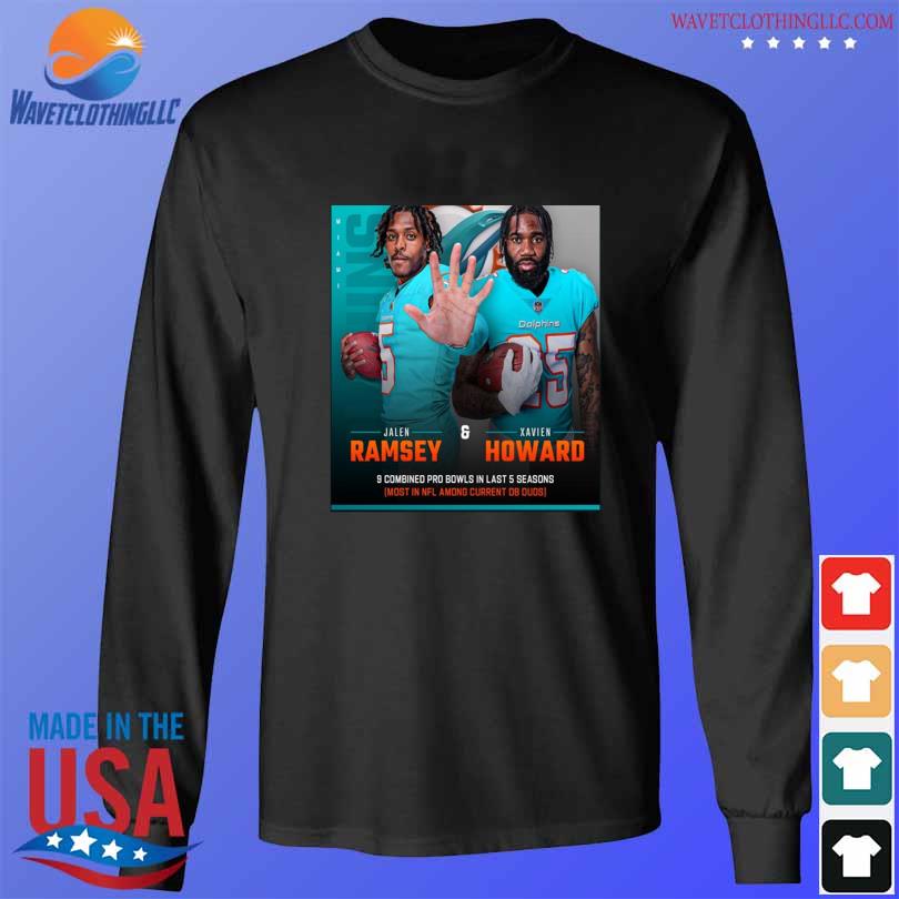 Jalen Ramsey Miami Dolphins Men's Name & Number Logo Long Sleeve T