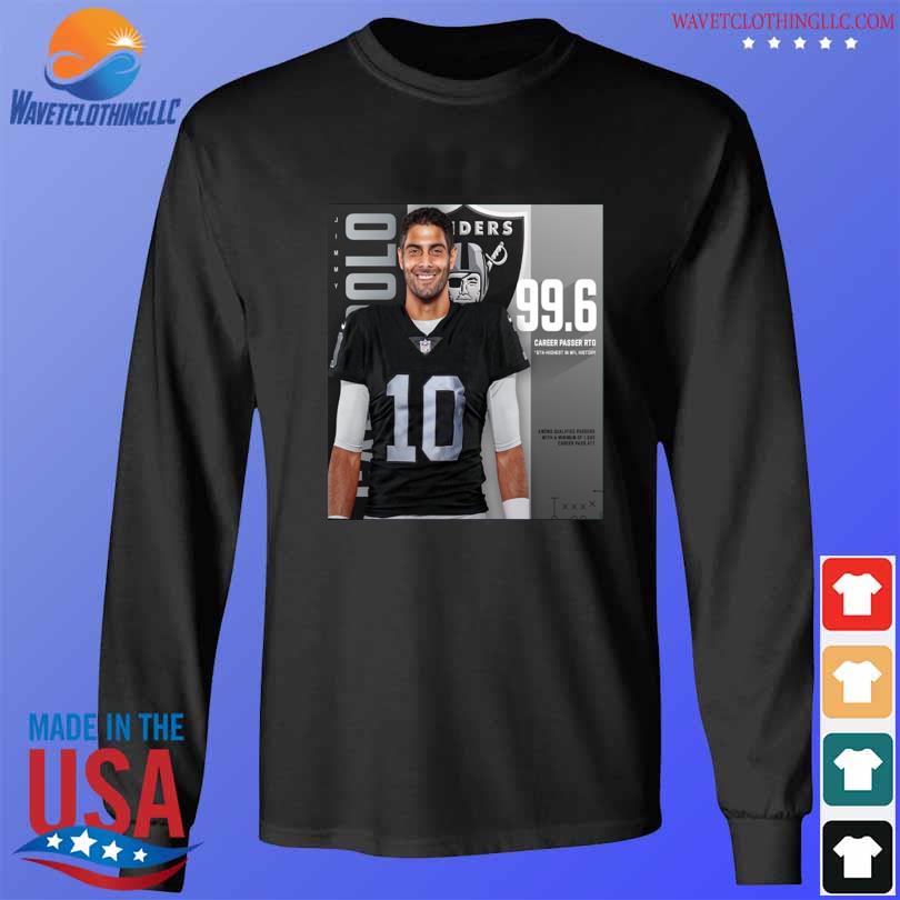 Jimmy garoppolo passer rtg 6th highest in nfl history with las vegas raiders  shirt, hoodie, sweater, long sleeve and tank top