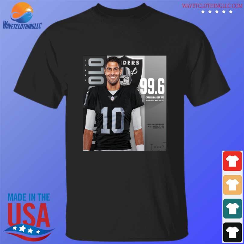 Jimmy garoppolo passer rtg 6th highest in nfl history with las vegas  raiders shirt, hoodie, sweater, long sleeve and tank top