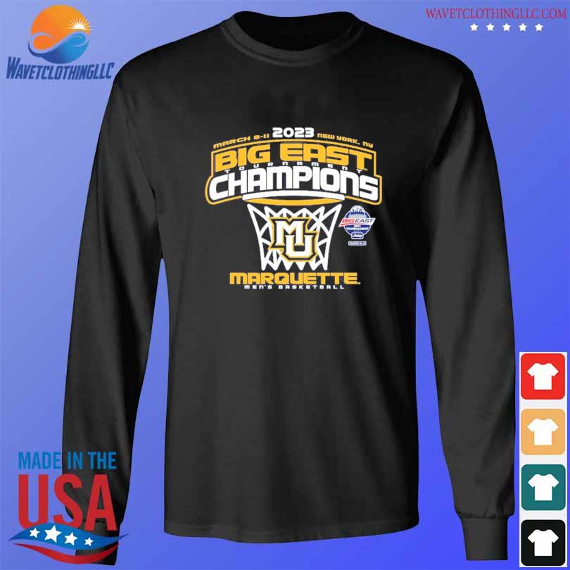 Blue 84 Navy Marquette Golden Eagles 2023 Big East Men's Basketball  Conference Tournament Champions Locker Room T-Shirt