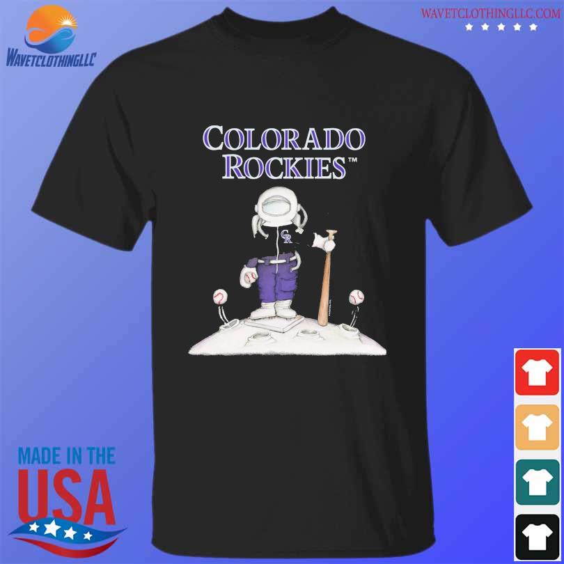 MLB Colorado Rockies Women's Short Sleeve V-Neck Fashion T-Shirt - S