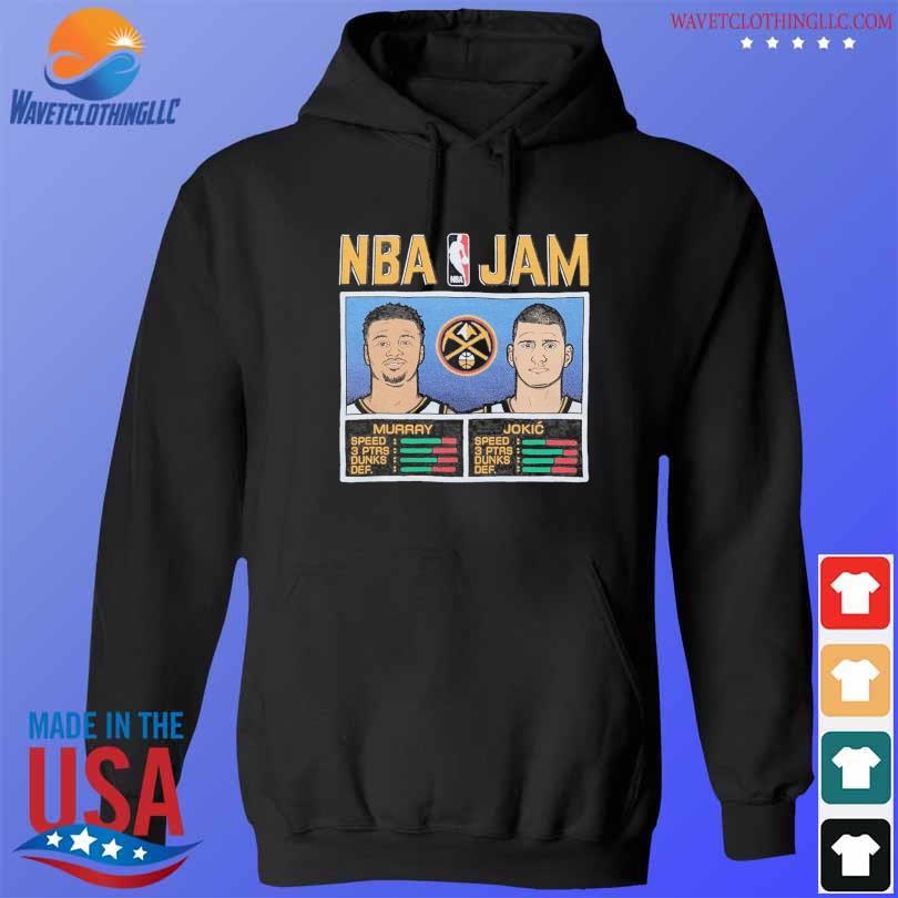 Denver Nuggets NBA Jam Jamal Murray and Nikola Jokic caricature funny T- shirt, hoodie, sweater, long sleeve and tank top