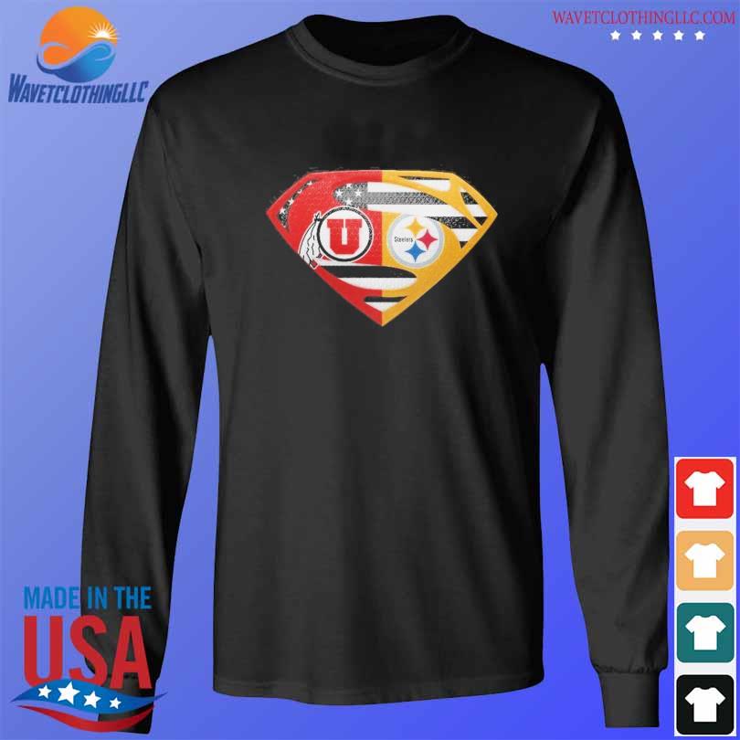 Pittsburgh steelers utah utes superman shirt, hoodie, sweater, long sleeve  and tank top