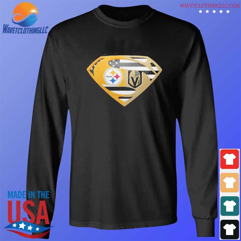 Pittsburgh Steelers Vegas Golden Knights Superman shirt, hoodie, sweater,  long sleeve and tank top