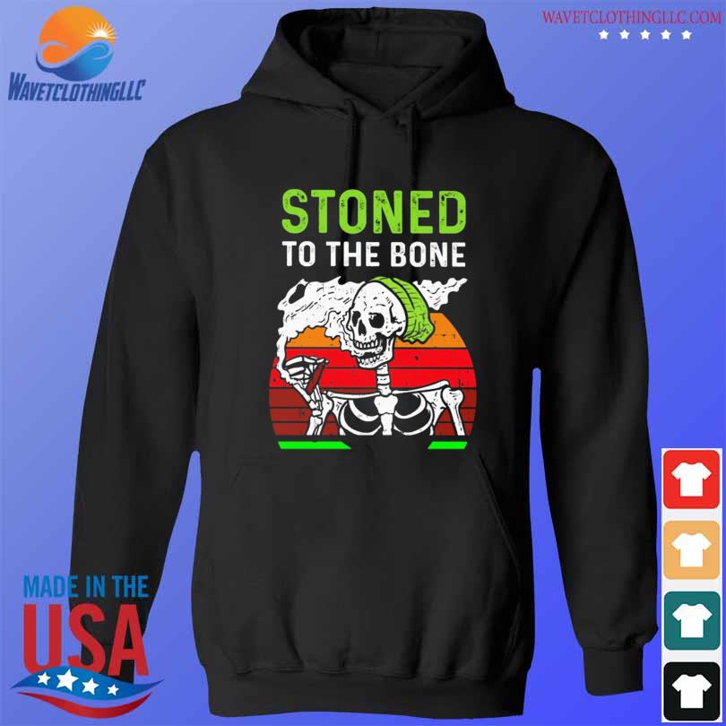 Skeleton stoned to the bone vintage s hoodie den