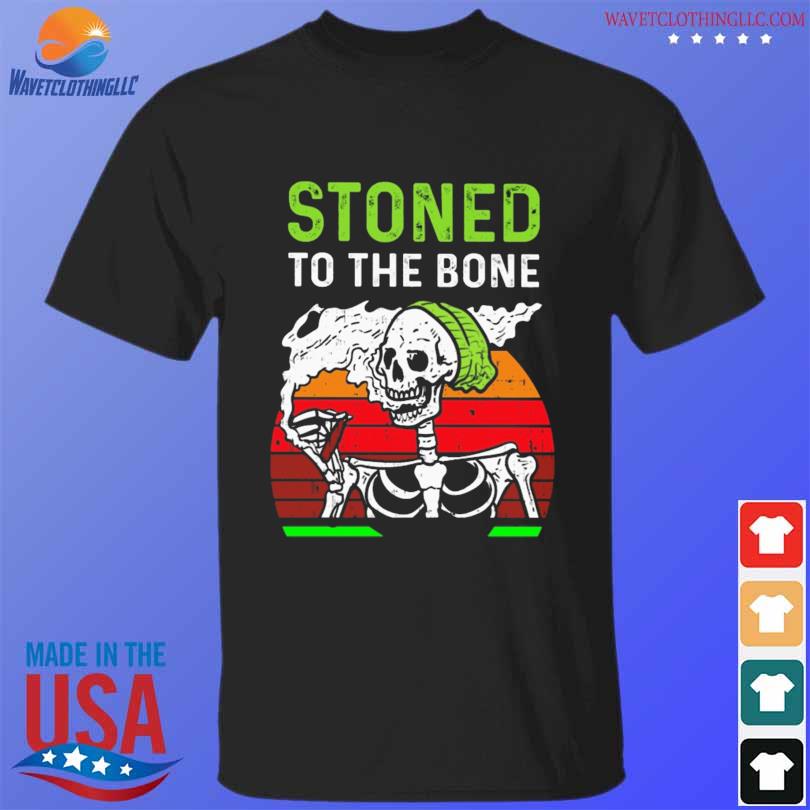 Skeleton stoned to the bone vintage shirt