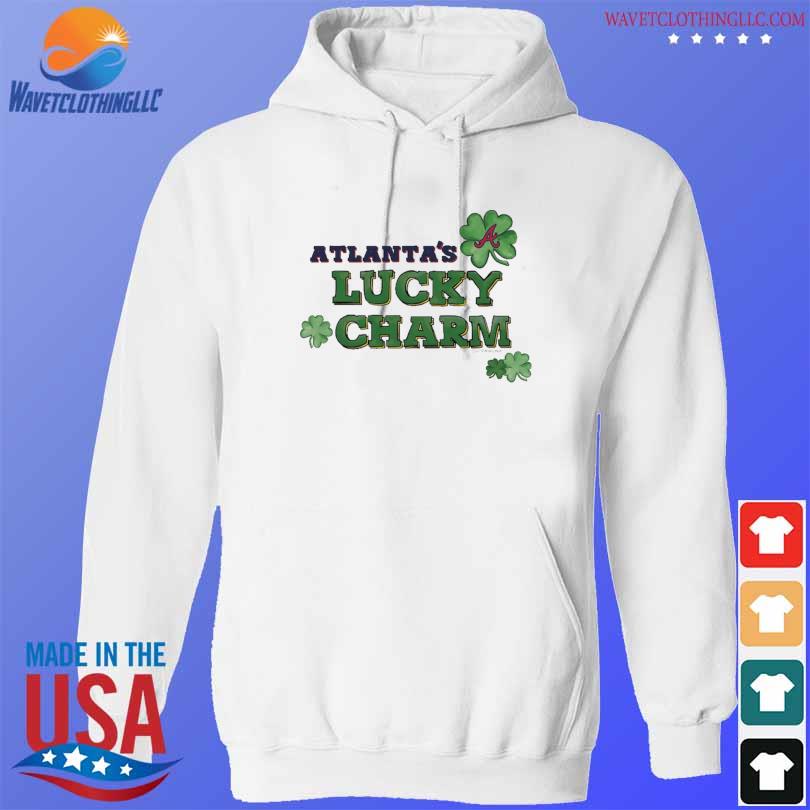 Toddler Atlanta Braves Tiny Turnip White Lucky Charm T-Shirt