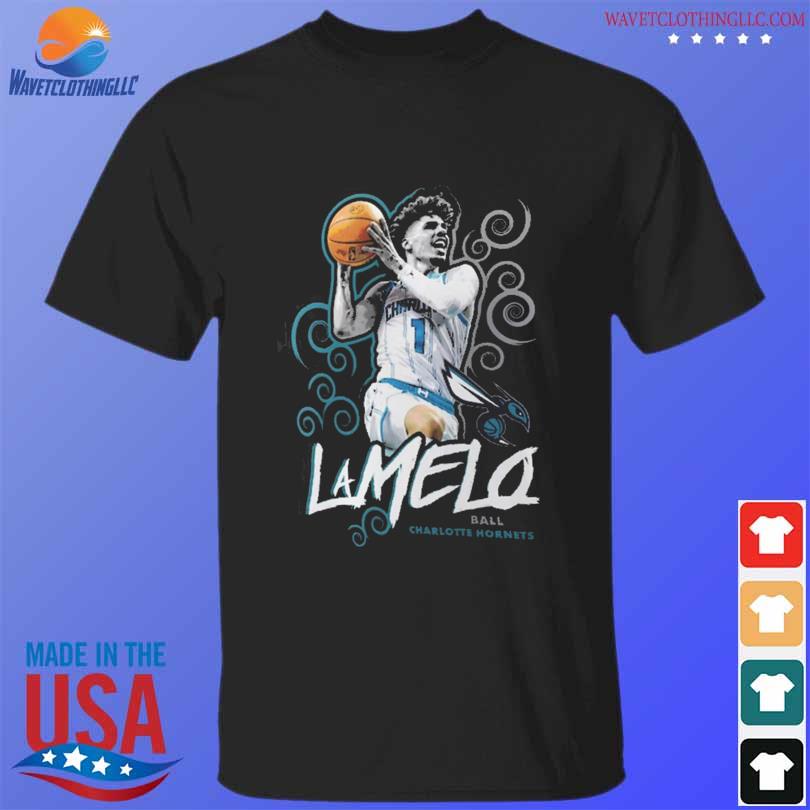 Lamelo ball charlotte hornets player name & number competitor shirt