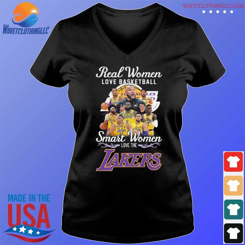 Official Real Women Love Basketball Smart Women Love The Los Angeles Lakers  Signatures Shirt, hoodie, sweater, long sleeve and tank top