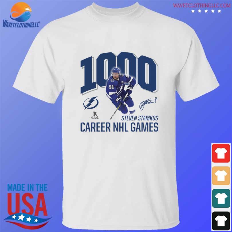 Steven Stamkos Tampa Bay Lightning 1000 Career Games Signature Shirt