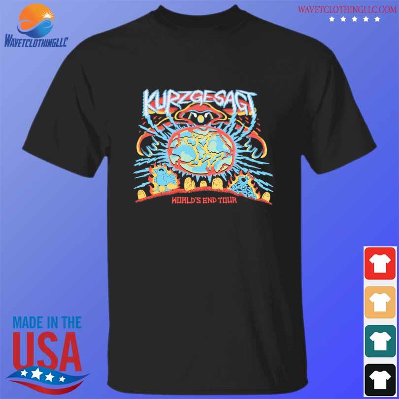 The kurzgesagt world's end tour shirt