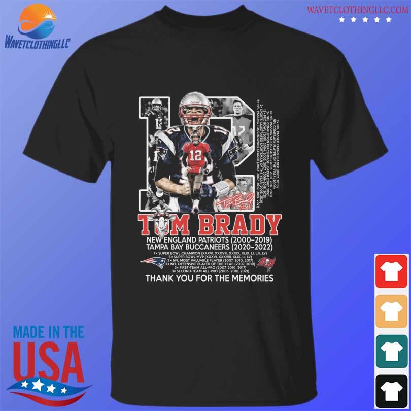 Thank you Tom Brady New England Patriots 2000 2019 Tampa Bay Buccaneers  2020 2022 shirt, hoodie, sweater, long sleeve and tank top