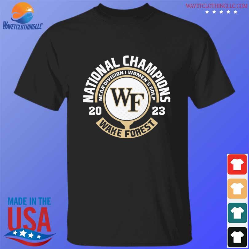2023 NCAA Women's Golf National Champions Blue 84 Black Wake Forest Demon Deacons T-Shirt