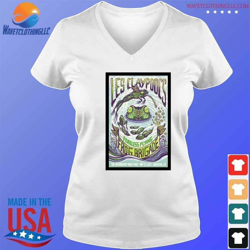 2023 tour les claypool's fearless flying frog brigade san diego ca shirt