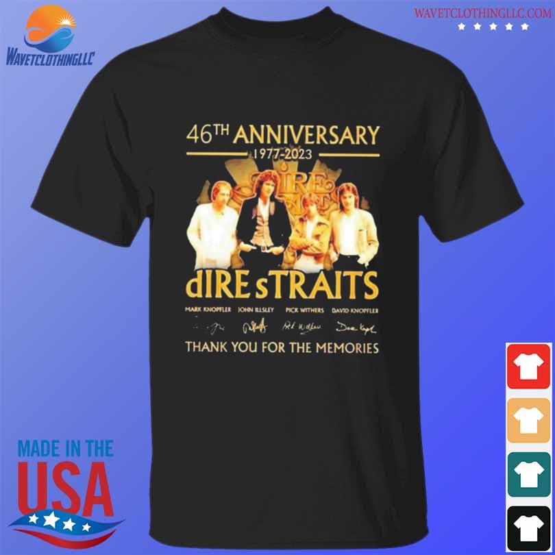 46th anniversary 1977 2023 dire s traits thank you for the memories signature shirt