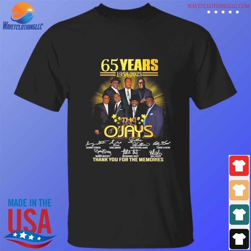 65 years 1958 2023 The O'jays thank you for the memories signatures shirt