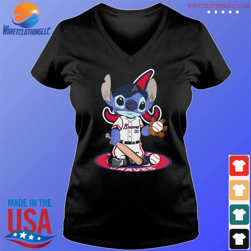 Stitch Baseball Atlanta Braves Logo Shirt