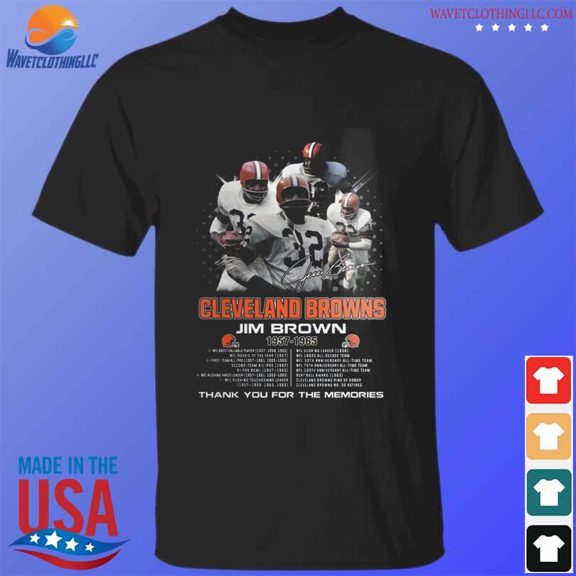 Cleveland Browns Jim Brown 1957 1965 thank You for the memories shirt