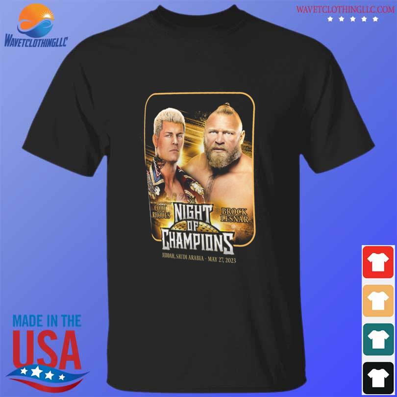 Cody Rhodes vs Brock Lesnar Night of Champions Matchup T-Shirt