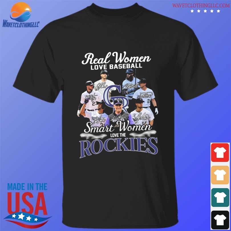 Colorado Rockies real women love baseball smart women love the Colorado  Rockies signatures 2023 shirt, hoodie, longsleeve tee, sweater