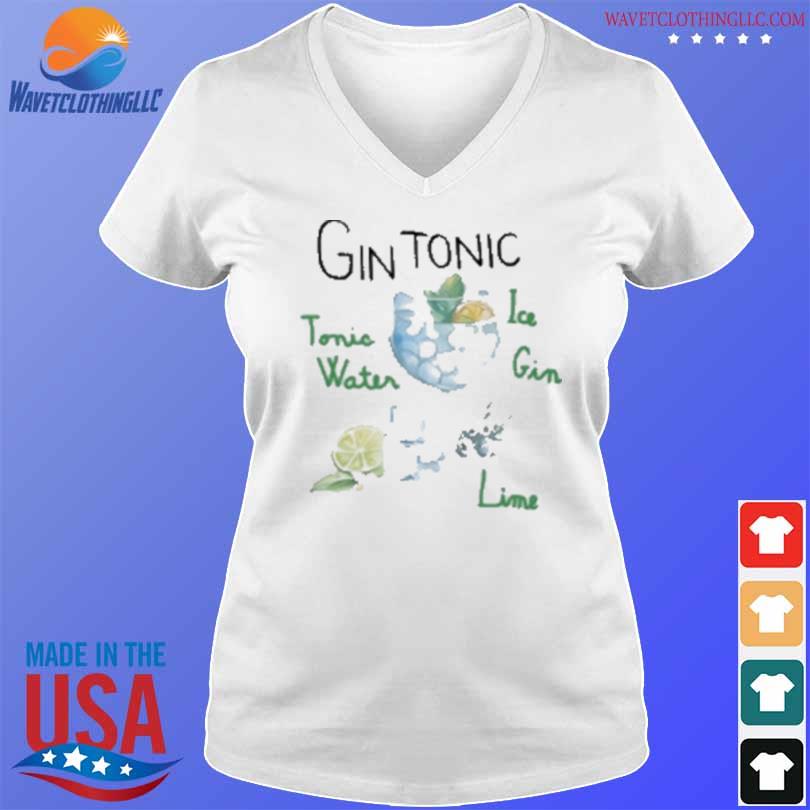 Conni gin tonic tonic water ice gin lime shirt