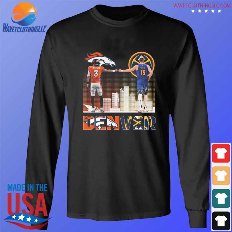 Official City Denver broncos russell wilson and denver nuggets nikola jokic  signatures shirt, hoodie, sweater, long sleeve and tank top