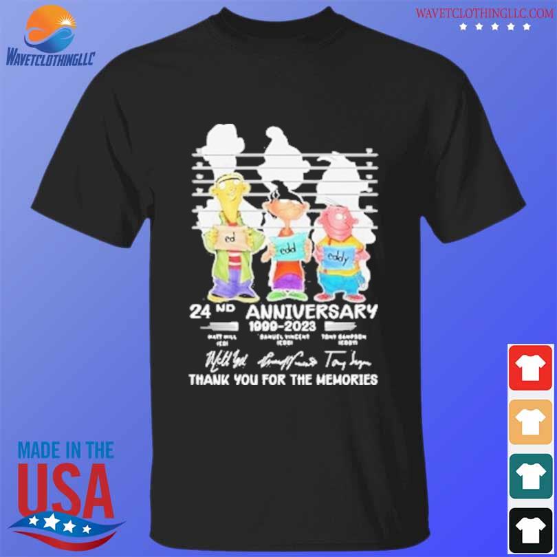 Ed Edd Eddy 24nd anniversary thank You for the memories signatures shirt