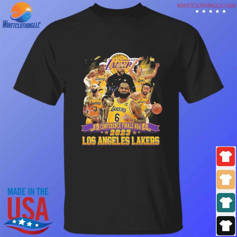 Funny los angeles lakers conference finals nba los angeles lakers signatures 2023 shirt