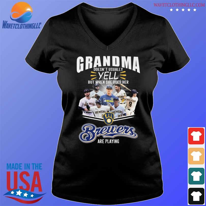 NEW FASHION Grandma Milwaukee Brewers Are Playing T-Shirt