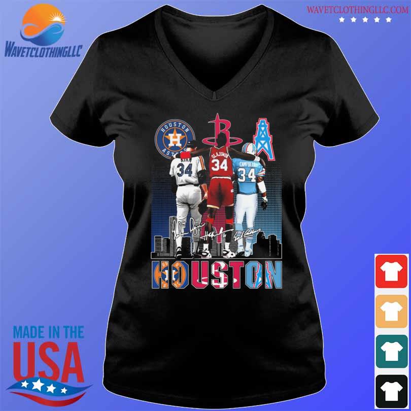 Official houston Sports Teams Nolan Ryan Hakeem Olajuwon And Earl Campbell  Signatures 2023 Shirt, hoodie, longsleeve, sweatshirt, v-neck tee