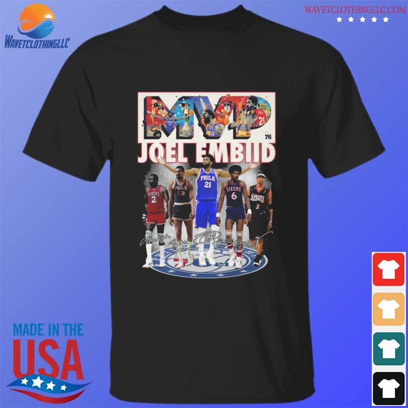 Joel Embiid Philadelphia 76ers MVP Signatures 2023 Shirt