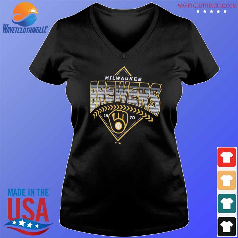 Starter Women's White Milwaukee Brewers Perfect Game V-Neck T-shirt