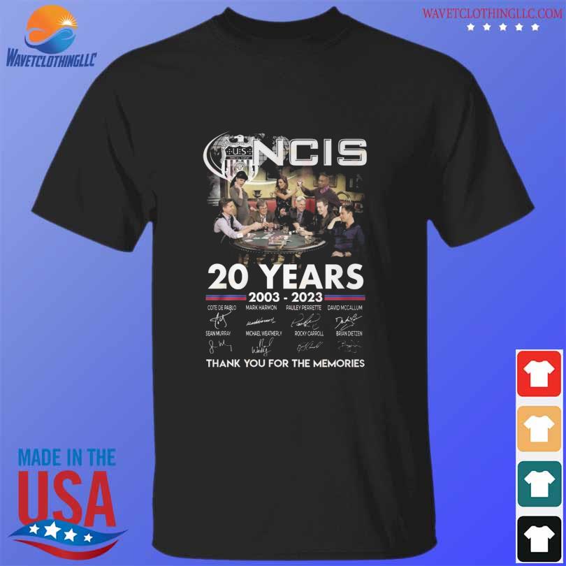 Ncis 20 years of 2003 2023 thank you for the memories signature shirt