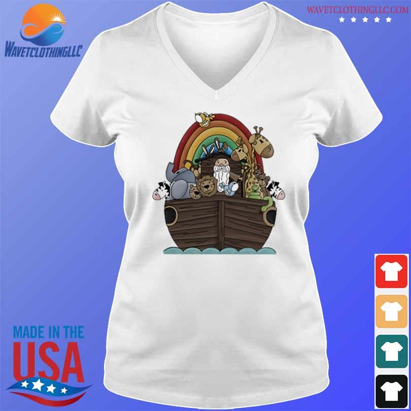 Noah's ark and rainbow infant shirt