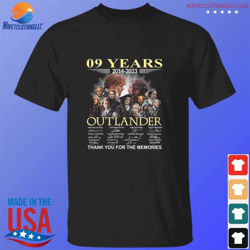 Outlander 09 years 2014 2023 thank you for the memories signatures shirt