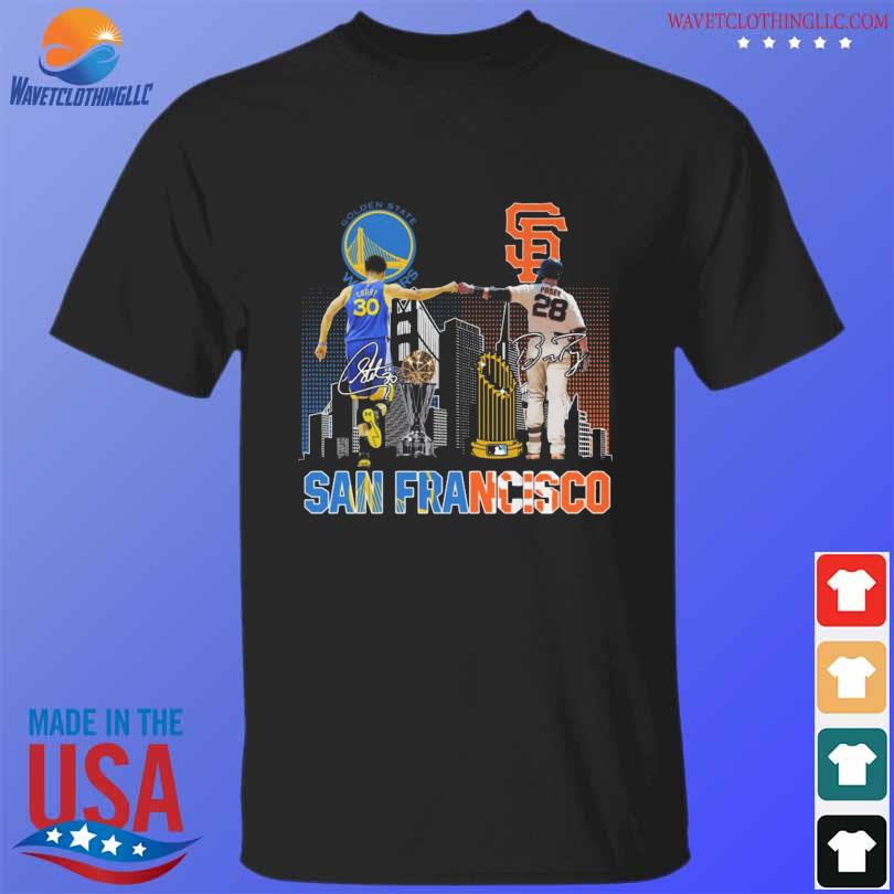 San Francisco Giants Golden State Warriors Stephen Curry and Posey signatures shirt