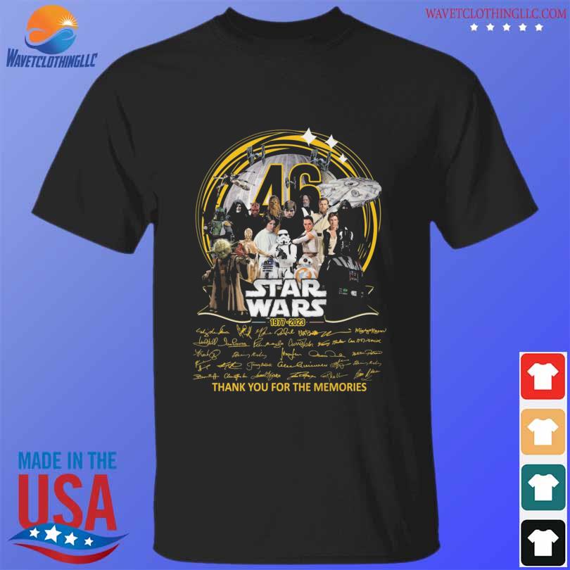 Star Wars 1977 2023 thank you for the memories signatures shirt