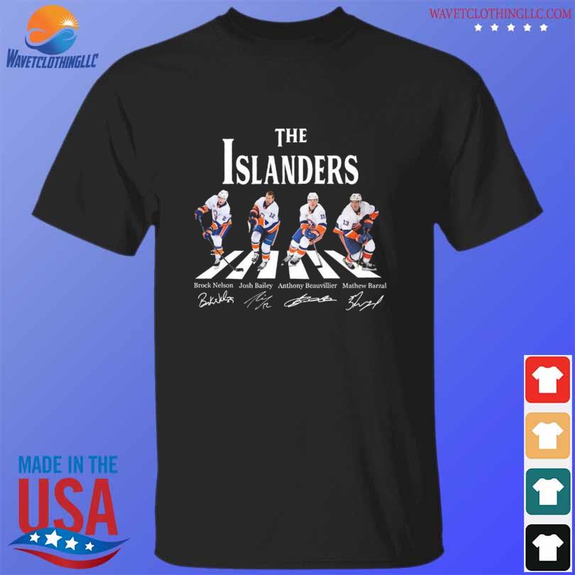 The new york islanders abbey road brock nelson josh bailey signature shirt