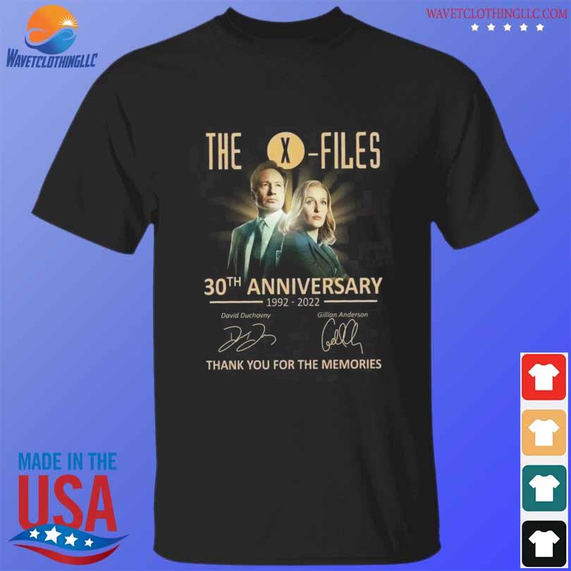 The X Files 30th anniversary 1992 2022 thank you for the memories signatures shirt