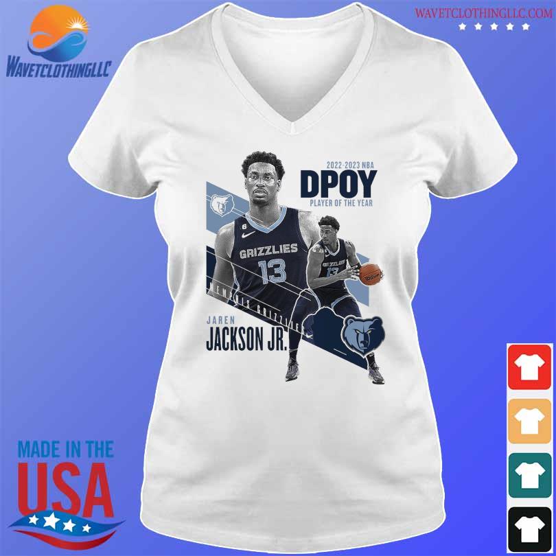 Number 13 and logo jaren jackson jr. memphis grizzlies 2023 NBA defensive  player of the year reverse basketball shirt, hoodie, longsleeve, sweater