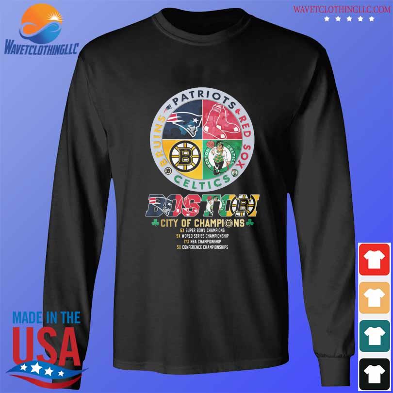 Patriots, Red Sox, Celtics And Bruins Boston City Of Champions Shirt, hoodie,  sweater, long sleeve and tank top