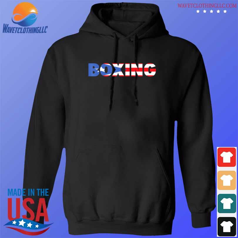 Funny puerto rico boxing apparel v-neck unisex American flag 2023 s hoodie den