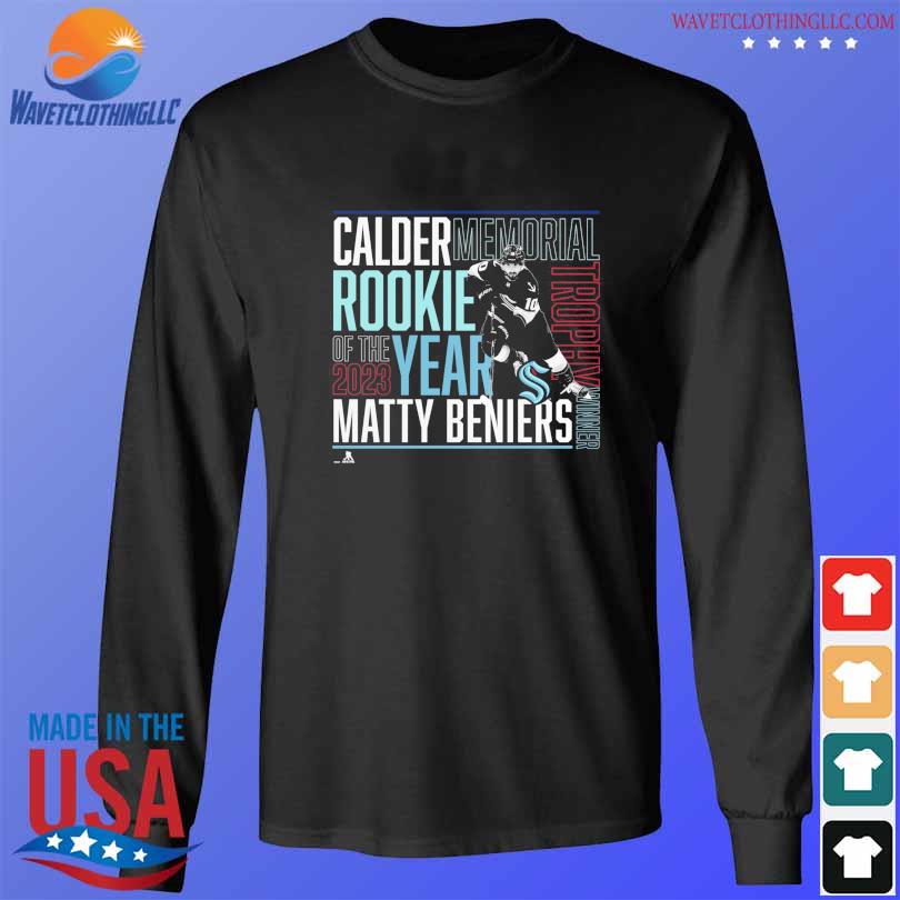 Seattle Kraken Matty Beniers 2023 Calder Memorial Trophy Rookie Of The Year T  Shirt, hoodie, sweater, long sleeve and tank top
