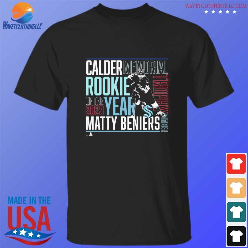 Seattle Kraken Matty Beniers Rookie Of The Year Shirt, hoodie