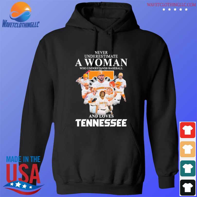 Never Underestimate A Woman Who Understands Baseball And Loves Tennessee  Shirt